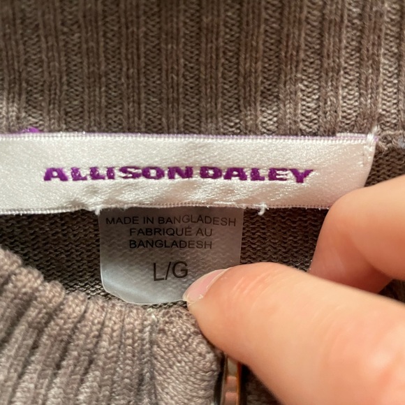 Allison Daley zip up sweater size large women’s - Picture 3 of 4